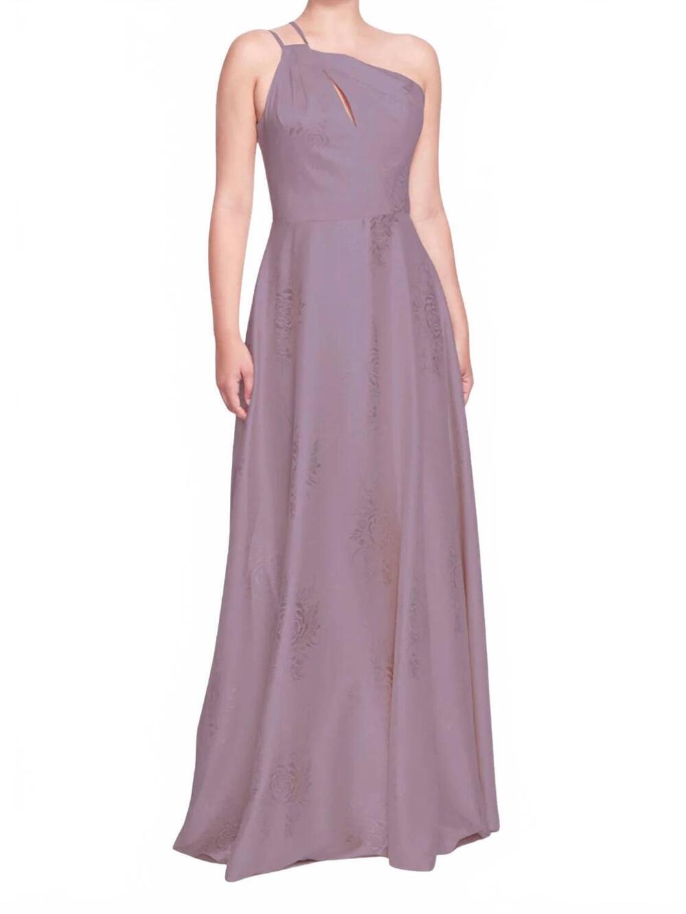 NEW MARCHESA NOTTE barletta one-shoulder maxi gown in lavender